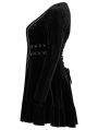 Black Gothic Punk Long Sleeve Velvet Short Plus Size Dress