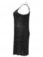 Black Retro Gothic Velvet Short Plus Size Dress