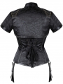 Red/Black Retro Gothic Overbust Steampunk Corset with Short Jacket