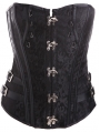 Black/Red/Brown Gothic Vintage Overbust Steampunk Corset
