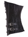 Black/Red/Brown Gothic Vintage Overbust Steampunk Corset
