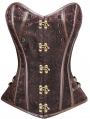 Black/Brown Gothic Vintage Overbust Steampunk Corset