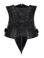 Brown/Black Gothic Retro Jacquard Underbust Steampunk Corset with Thong