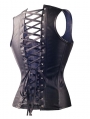 Black Gothic PU Leather Gothic Vest Corset
