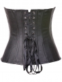 Black/Red Classic PU Leather Overbust Gothic Corset