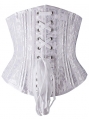 Black/White Jacquard Gothic Underbust Waist Cincher Corset