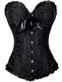 Red/Green/Blue/White/Black Jacquard Overbust Bridal Gothic Corset