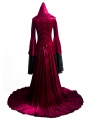 Red Gothic Medieval Vampire Hooded Dress Costume