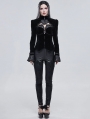 Black Gothic Victorian Elegant Velvet Party Tail Coat for Women