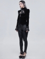 Black Gothic Victorian Elegant Velvet Party Tail Coat for Women