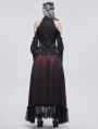 Black Elegant Gothic Sexy Off-the-Shoulder Long Sleeve Shirt for Women