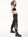 Black Gothic Grunge Causal Long Cargo Pants for Women