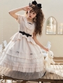 Ivory Elegant Heavy Embroidered Short Sleeve Classic Lolita OP Dress