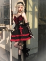 Black and Red Hot Girl Cross Dark Gothic Lolita JSK Dress