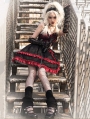 Black and Red Hot Girl Cross Dark Gothic Lolita JSK Dress