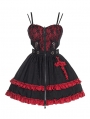 Black and Red Hot Girl Cross Dark Gothic Lolita JSK Dress