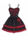 Black and Red Hot Girl Cross Dark Gothic Lolita JSK Dress