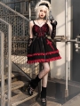 Black and Red Hot Girl Cross Dark Gothic Lolita JSK Dress