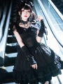 Paradise Lost Black Jacquard Sleeveless Lace-Up Gothic Lolita JSK Dress