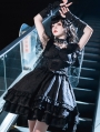 Paradise Lost Black Jacquard Sleeveless Lace-Up Gothic Lolita JSK Dress