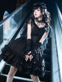 Paradise Lost Black Jacquard Sleeveless Lace-Up Gothic Lolita JSK Dress