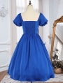 Klein Blue Elegant Cross Straps Short Sleeve A-Line Classic Lolita OP Dress