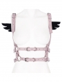 Black and Pink Gothic Punk Personality Wing Belt Harness