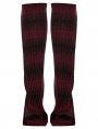 Black and Red Gothic Daily Striped Leg Warmer