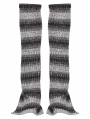 Black and White Gothic Daily Striped Leg Warmer
