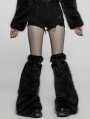 Black Gothic Punk Cool Girl Hairy Leg Warmer