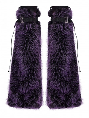 Violet Gothic Punk Cool Girl Hairy Leg Warmer