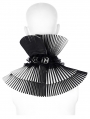 Black and White Gothic 3D Collar with Detachable Bow