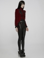 Red Vintage Gothic Lace Velvet Short Coat for Women