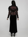 Black and Red Vintage Gothic Gorgeous Striped Lace Short Jacket for Women