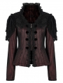 Black and Red Vintage Gothic Gorgeous Striped Lace Short Jacket for Women