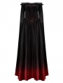 Black and Red Gothic Victorian Off-the-Shoulder Velvet Ball Gown