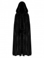 Black Gothic Faux Rabbit Fur Long Cloak for Women