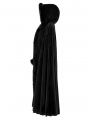 Black Gothic Faux Rabbit Fur Long Cloak for Women