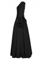 Black Vintage Gothic Victorian Square Neck Long Sleeve Gown