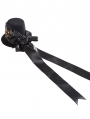 Black Gothic Punk Gear Ribbon Bat Wing Hat Headdress