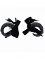 Black/Red Bowknot Gothic Lolita Horn Cosplay Hairpin