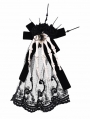 Black Gothic Steampunk Pointer Flower Skeleton Headdress