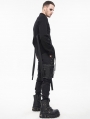 Black Gothic Punk Big Pockets Streetwear Cargo Pants for Men