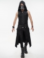 Black Gothic Punk Rock PU Leather Belt Half Skirt for Men