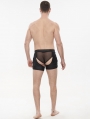 Black Gothic Sexy Lingerie Hollow Out Underwear for Men