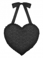 Black Gothic Cross Heart Shaped Shoulder Bag