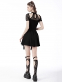 Black Gothic Grunge Punk Pleated Short Skirt