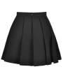 Black Gothic Grunge Punk Pleated Short Skirt