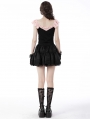 Black Gothic Dolly Frilly Bowknot Mini Petticoat