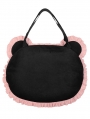 Black and Pink Gothic Adventures of Little Bear Ear Handbag